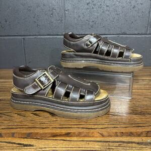 Vintage Y2K Lower East Side Women’s 9.5 Brown Fisherman Platform Sandals